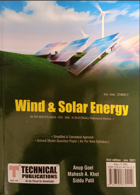 Wind and Solar Energy By Technical Publications